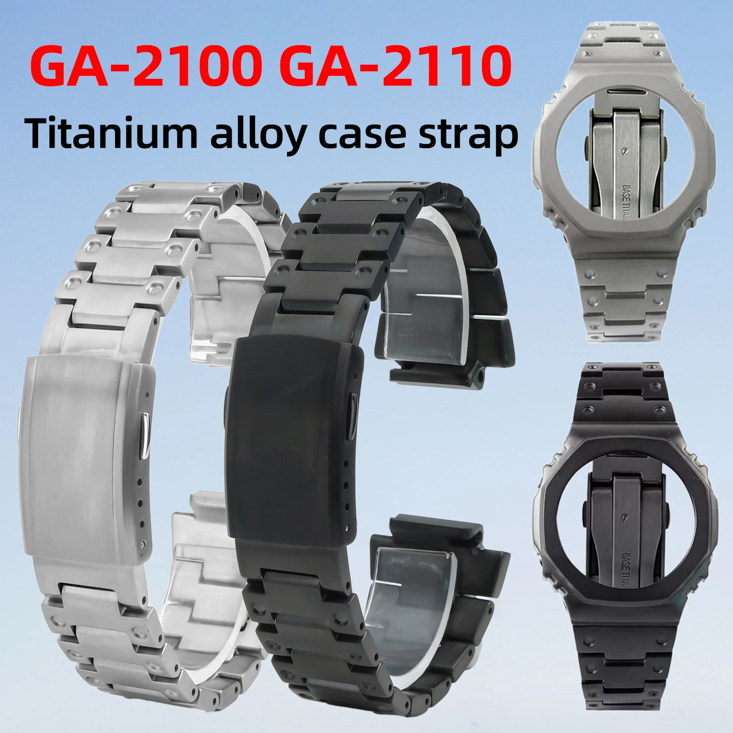 

Легкий титановый комплект корпуса и ремешка для Casio G-SHOCK GA2100 GA-2110 GM2100, металлический ободок и ремешок для модификации, комплект с инструментами и запчастями