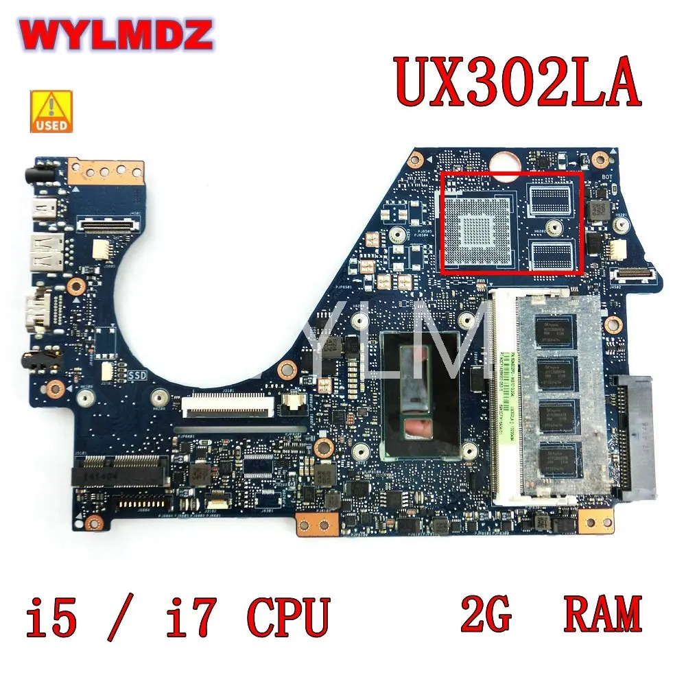 

UX302LA с i5 / i7CPU 2G оперативная память для ноутбука Материнская плата ASUS UX302L UX302LA UX302LNB UX302 материнская плата для ноутбука 100% рабочий