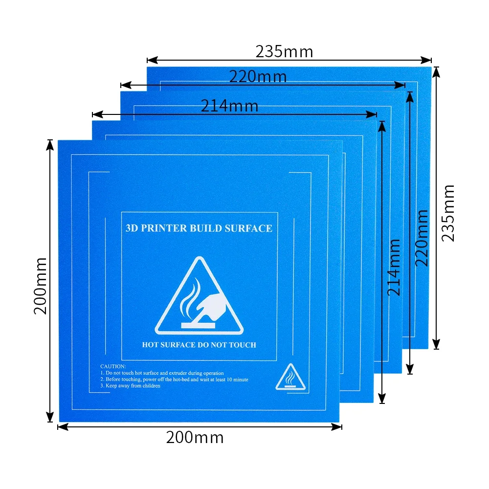 Upgraded Blue Coarse Sand Heatbed Sticker, 3D Printer Platform Sheet, Anti-Warp Surface Paper for 3D Printing