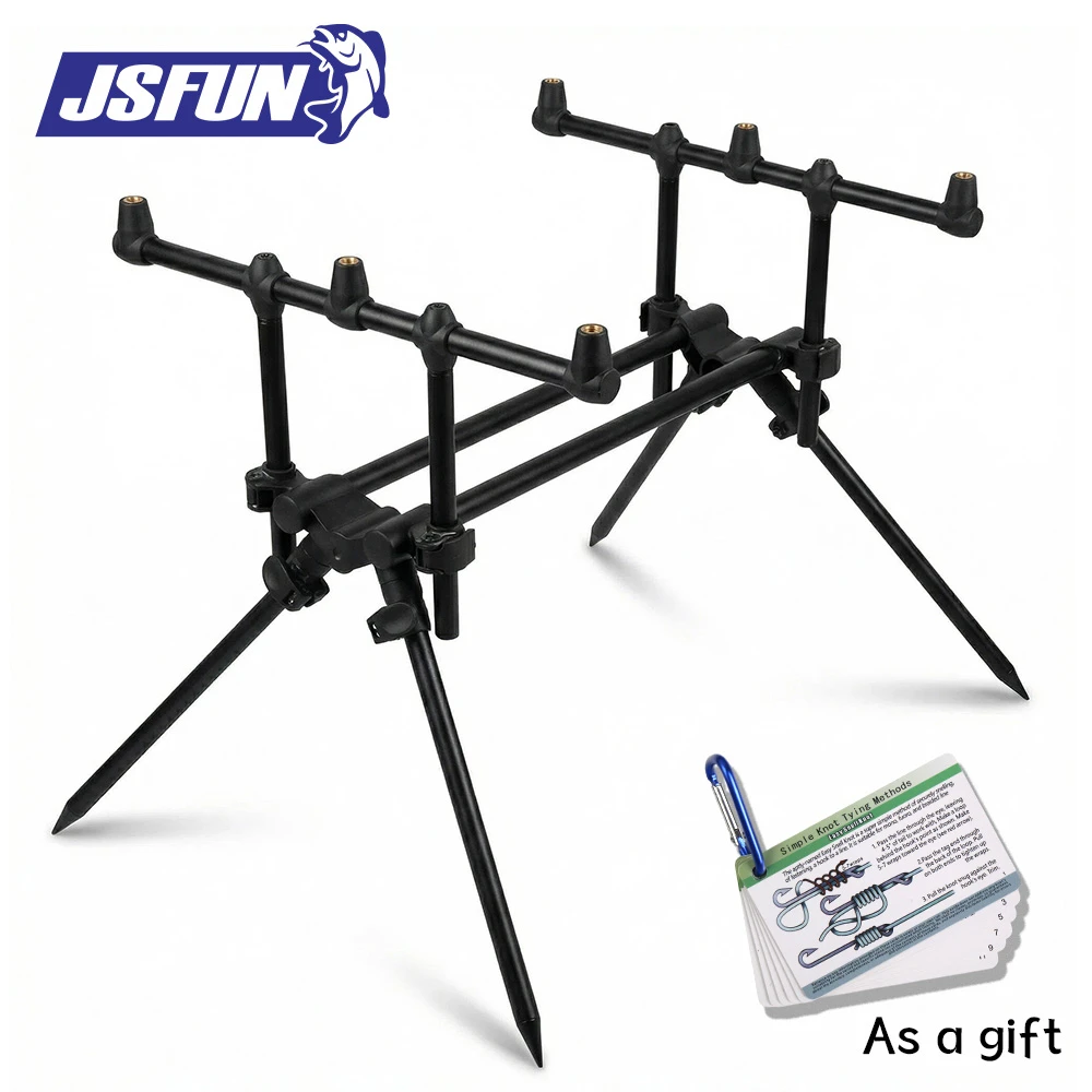 

Складная подставка для удочек JSFUN – Устойчивая конструкция-тренога для нескольких удилищ, портативная, для рыбалки с берега