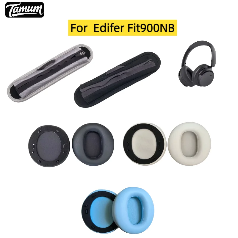 

For Edifier Fit900NB Leather Sleeve Earmuff Earpads Cover Cups High Quality Zipper Headphone Headband Cover
