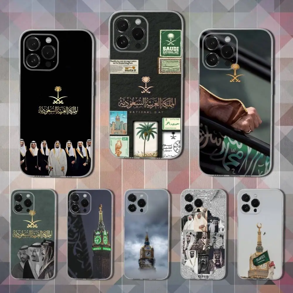 

S-salman Saudi Arabia Phone Case For iPhone 16,15,14,13,12,11 Pro,Max,Plus,X,XS,XR,SE,Mini Transparent Soft Cover