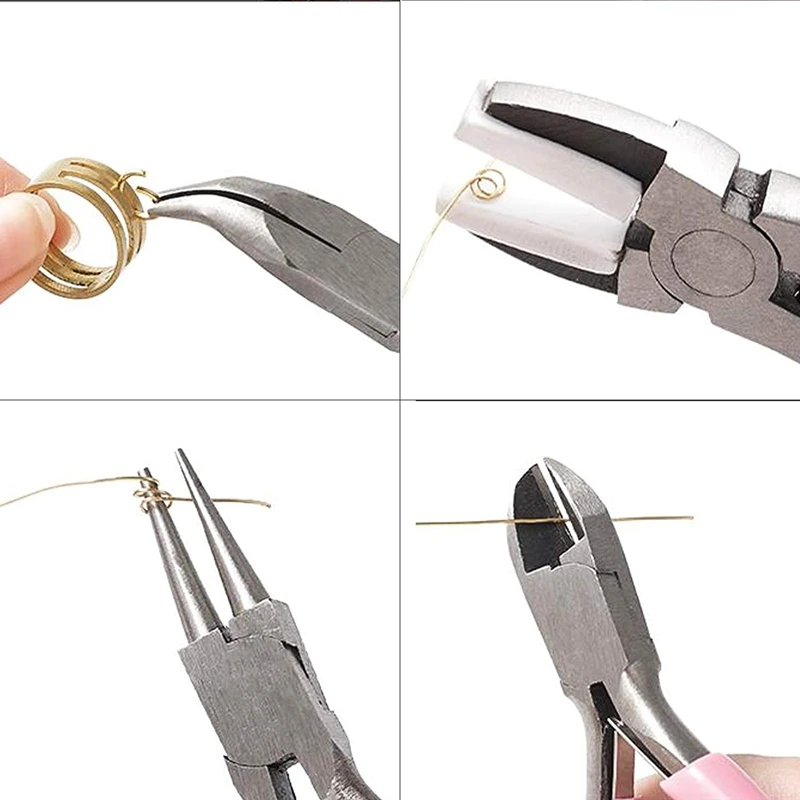 4 Pack Jewelry Pliers Jewelry Making Pliers Tools Kit For Wire Wrapping Earring Craft Making Supplies