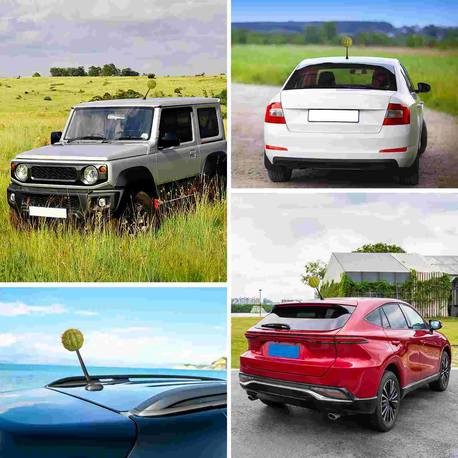 Car Antenna Decoration Ball Truck Aerial Topper Spring Base Outdoor Ornaments Mirror Dangler Foam Toppers