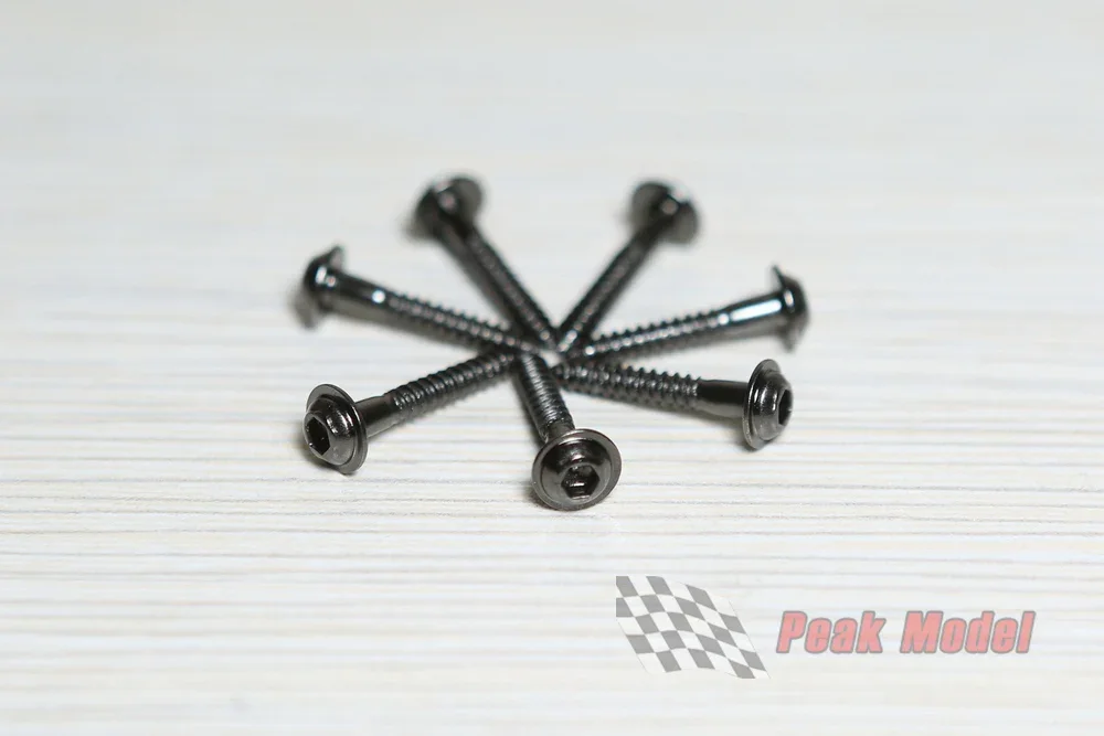 KUZA original servo screws 2.3mm x 15mm inner hexagon screws w/ washer self tapping servo screw for FUTABA JR HITEC MKS servo