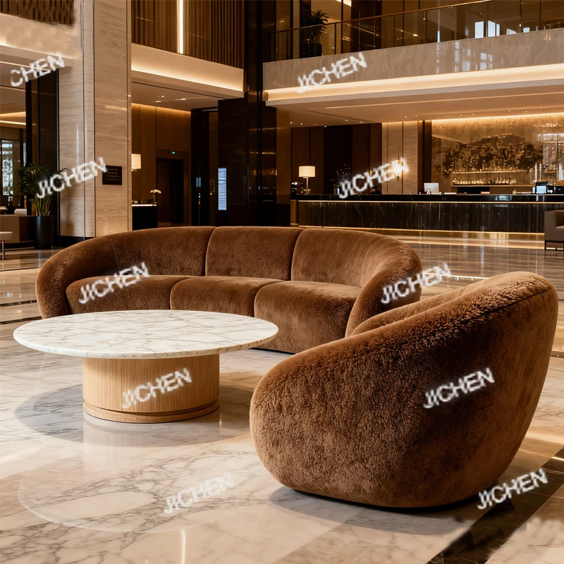 

Hotel Lobby Sofa Bed Modern Vacation Living Room Furniture Villa Living Room Sofa Apartment Lobby Sofa