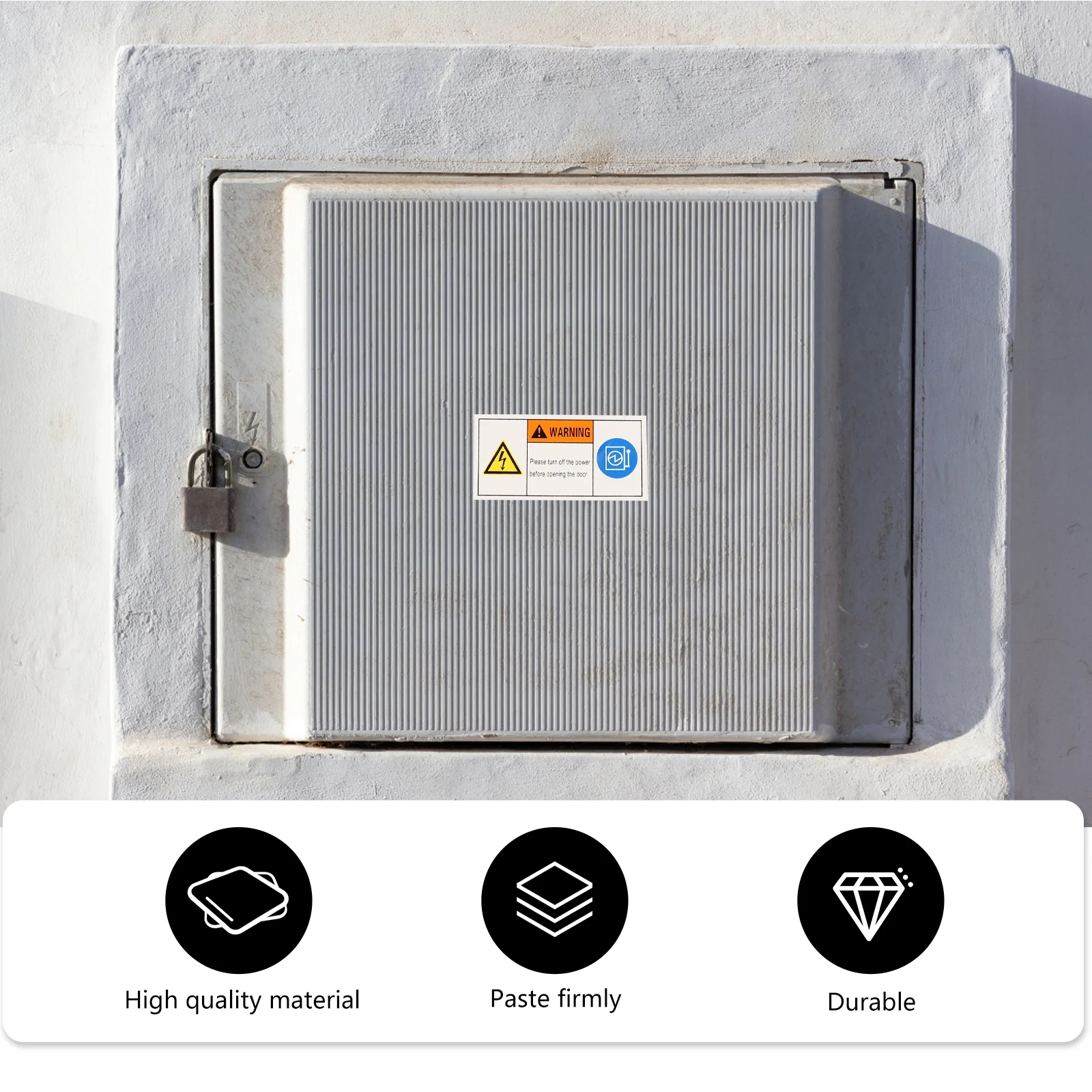 5 قطعة ملصق تحذير للأمان صندوق كهربائي علامة تحذير ملصقات متينة فعالة