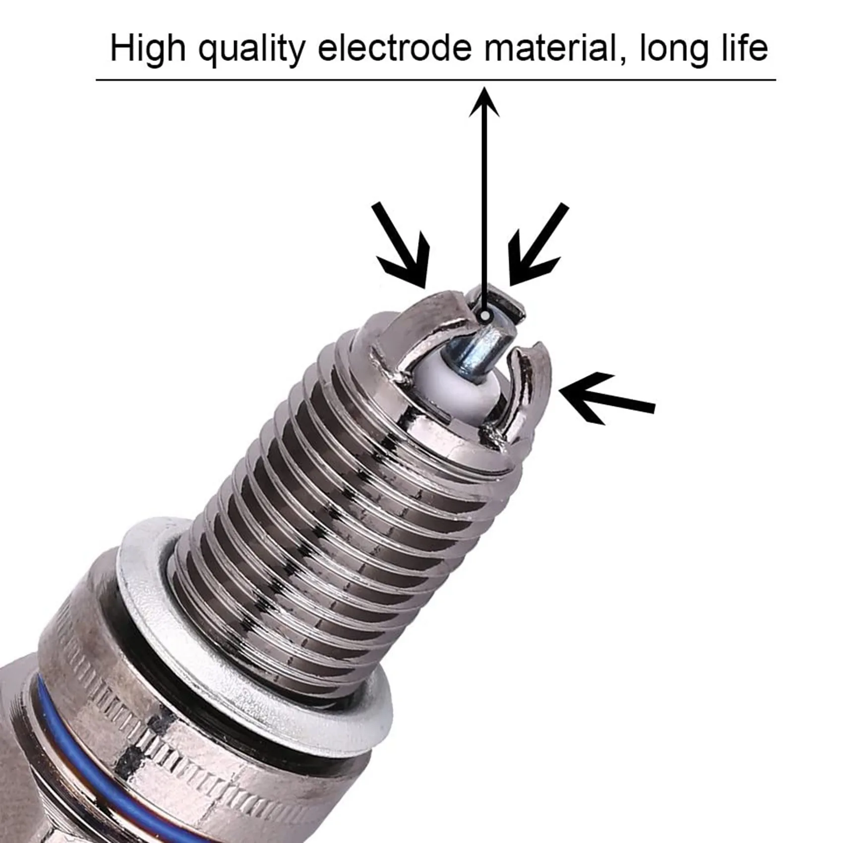 A03Z-5 Pcs 3-Electrode Spark Plug D8TC For 125Cc 150Cc 200Cc 250Cc Motorcycle Scooter ATV Quads
