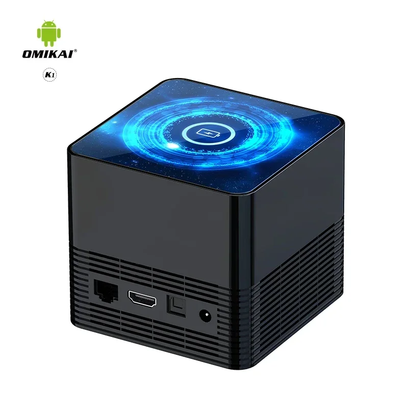 Factory Price  Built-In Intelligent Mute Fan Android 10.0 System Omikai K1 Smart Wireless Charging Smart Tv Box