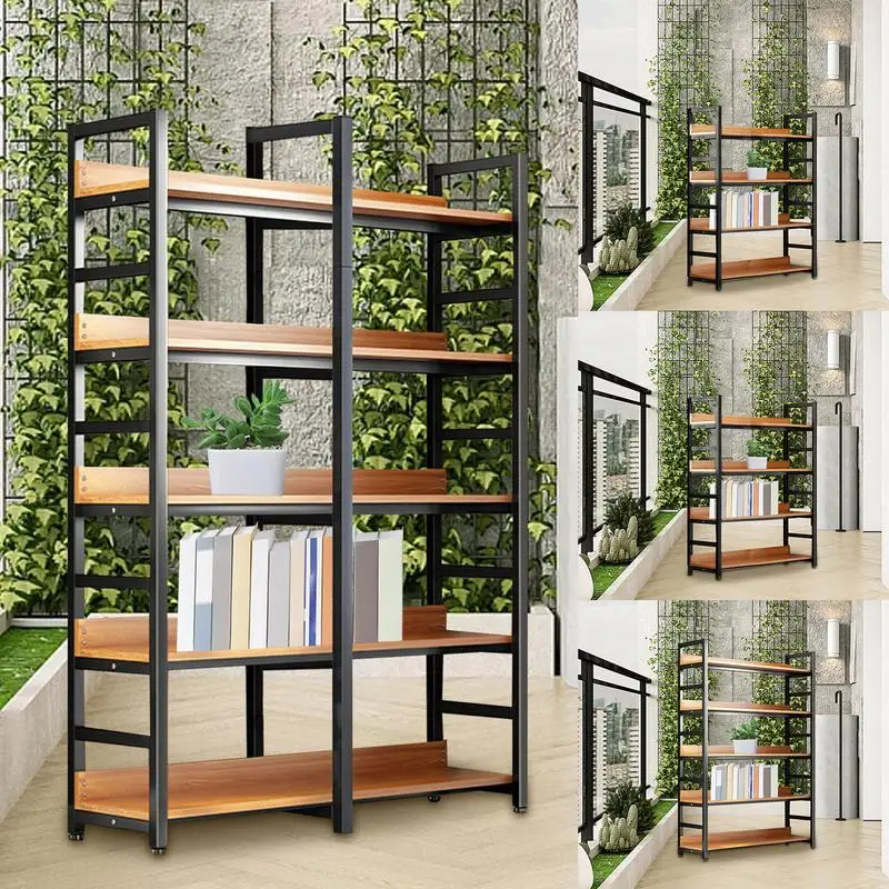 

Multi Layer Bookshelf Floor Standing Bookshelf Utility Storage Shelf Organizer Book Shelves Multifunctional Shelf Display Stand