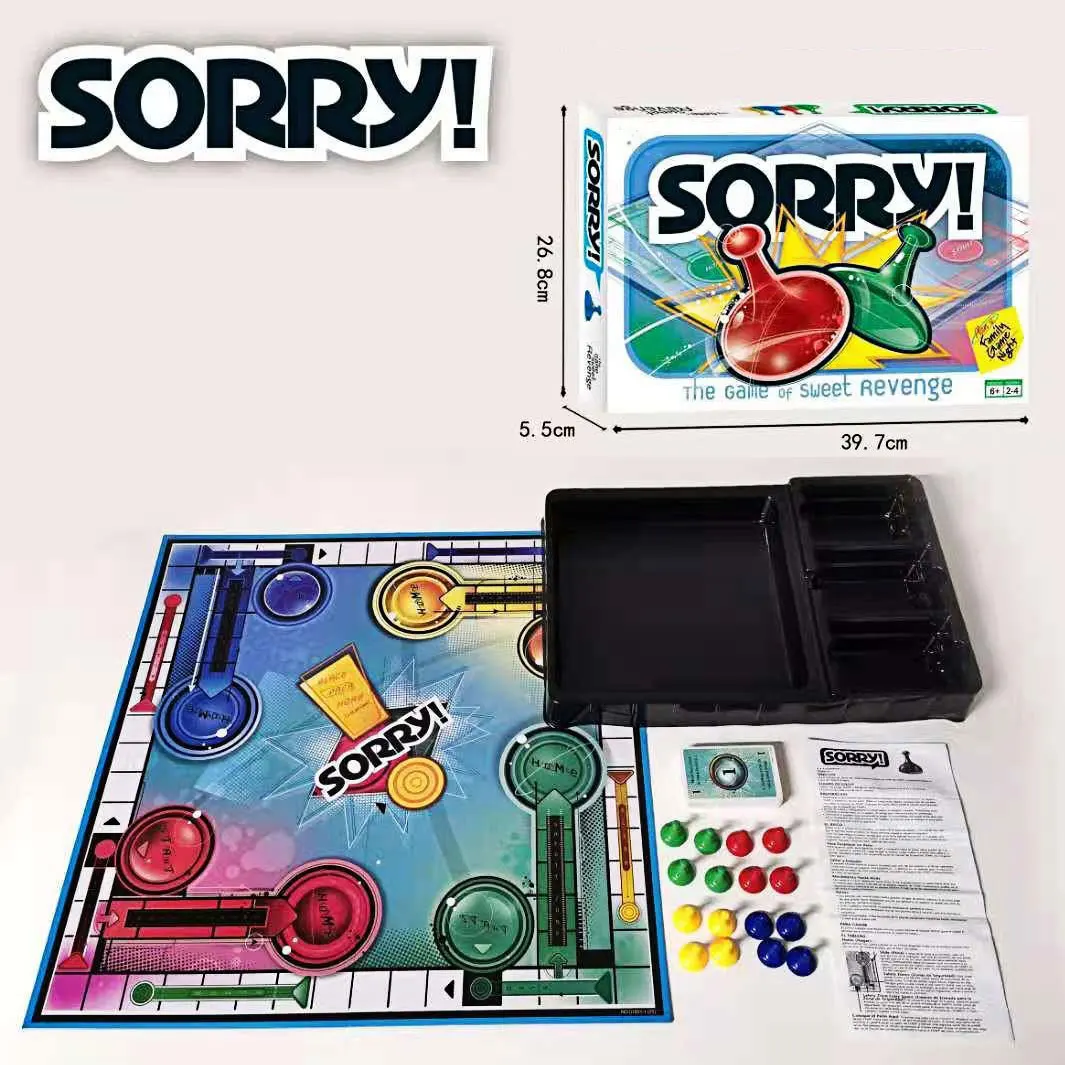 آسف! لعبة الشطرنج المرح مجلس لعبة تنافسية متعة التفكير توسيع مجلس لعبة الذكاء لعبة الحلو الانتقام الإنجليزية CardGame