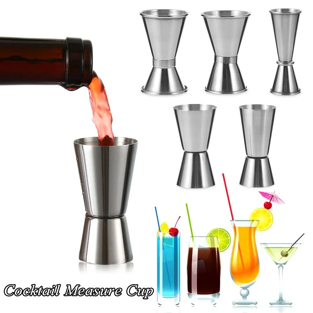 Kubki pomiarowe ze stali nierdzewnej 15/30 25/50 20/40 30/50ml Bar wino na przyjęcie Shaker do koktajli Dual Shot Jigger płynne napoje narzędzie do majsterkowania