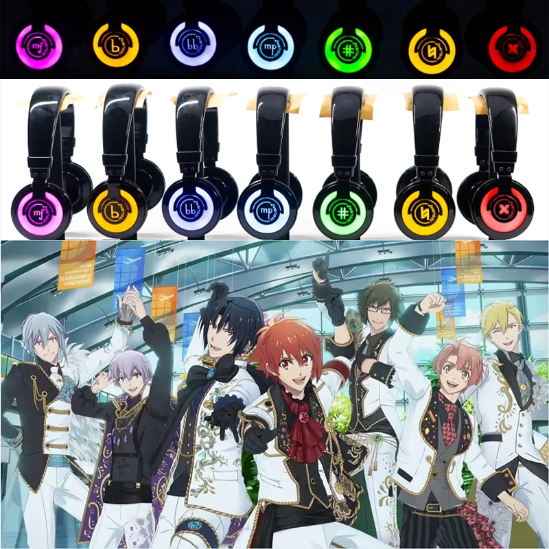 Earphone Model Game IDOLiSH7 Idol Cosplay Multicolor Prop Luminable Earphone Model Role Accessory Glows in The Dark COS Prop