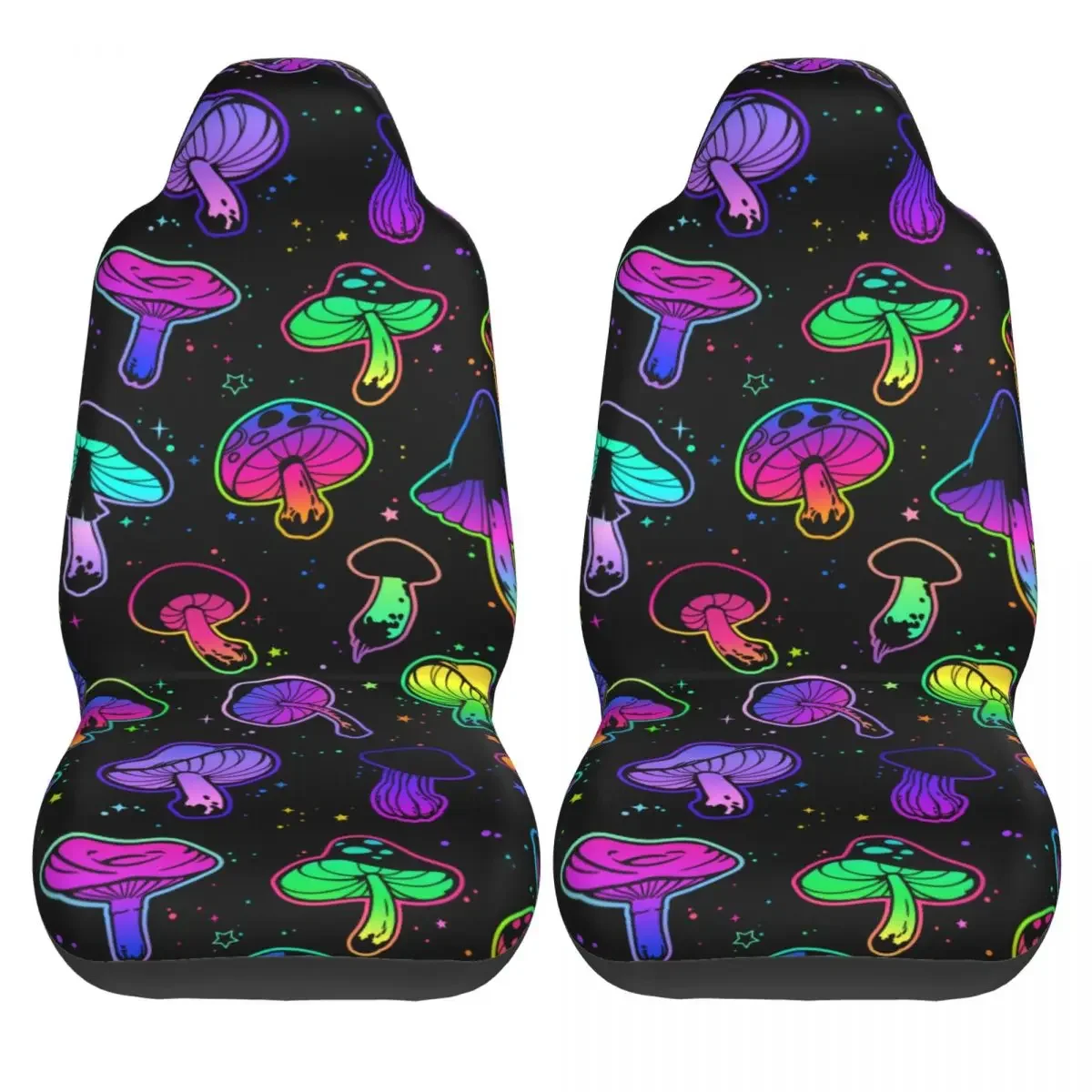 Bright Psychedelic Mushrooms Universal Car Seat Cover Waterproof Women Car Seat Protection Covers Polyester Car Styling