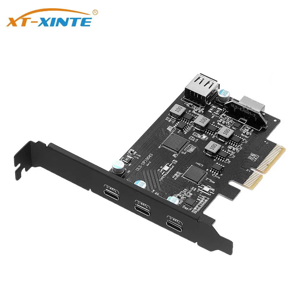 Card PCI-e To USB3.2 Gen 2 7/5/4 Cổng Thẻ Card PCI Express Adapter USB Loại C C Loại E 19Pin Đầu Thẻ Nhớ Mở Rộng