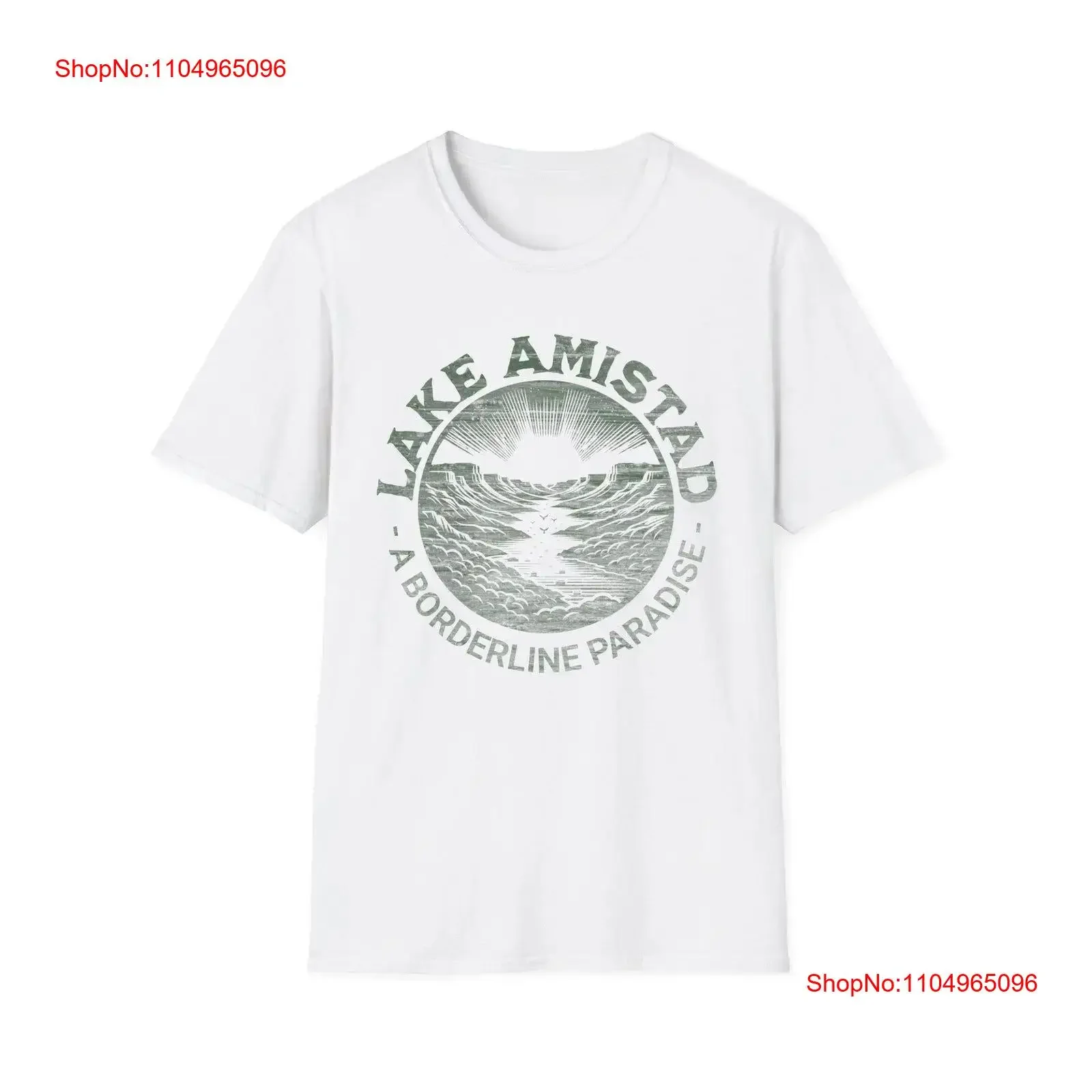 

'Lake Amistad A Borderline Paradise' Outdoor T Shirt vintage Washed Stretched Comfortable Slightly designer clothes Versatile
