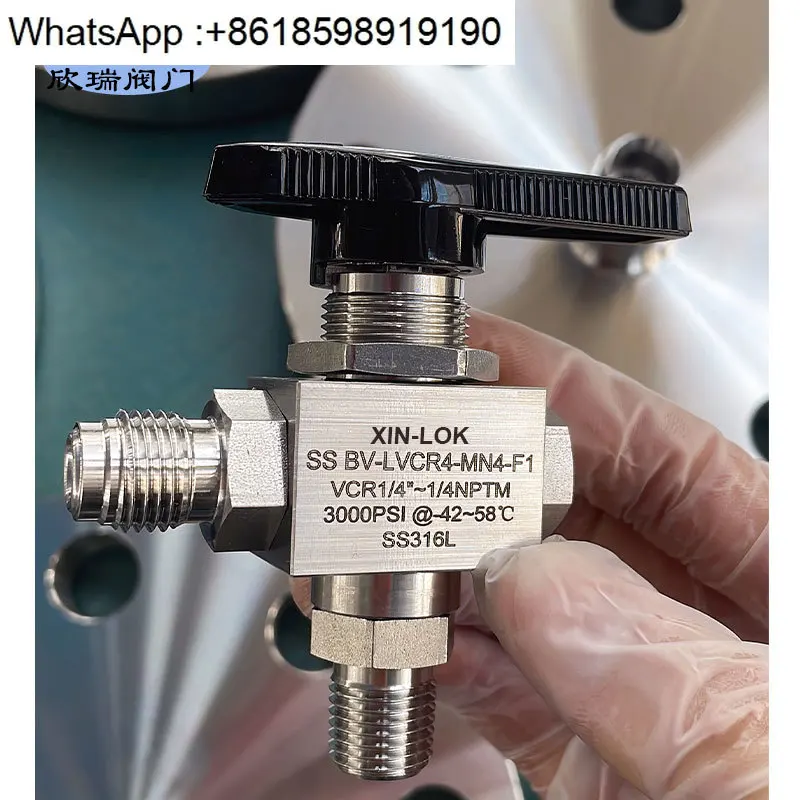 

Stainless steel VCR interface, card sleeve threaded gas high pressure BV ball valve Angle 316 straight ball valve