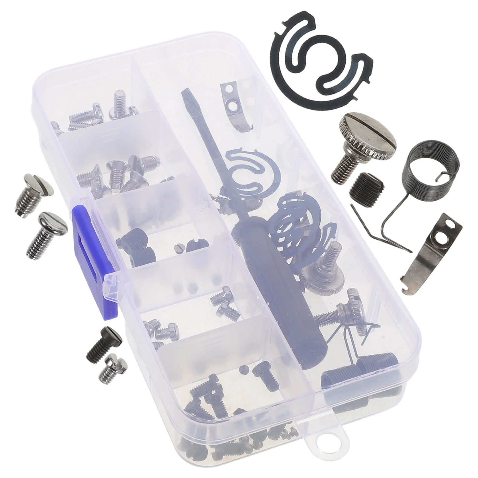 

1Set Sewing Machine Accessories Replacement Screw Kit Metal Fasteners Precision Bobbin Case Spring for Industrial Home Use Easy