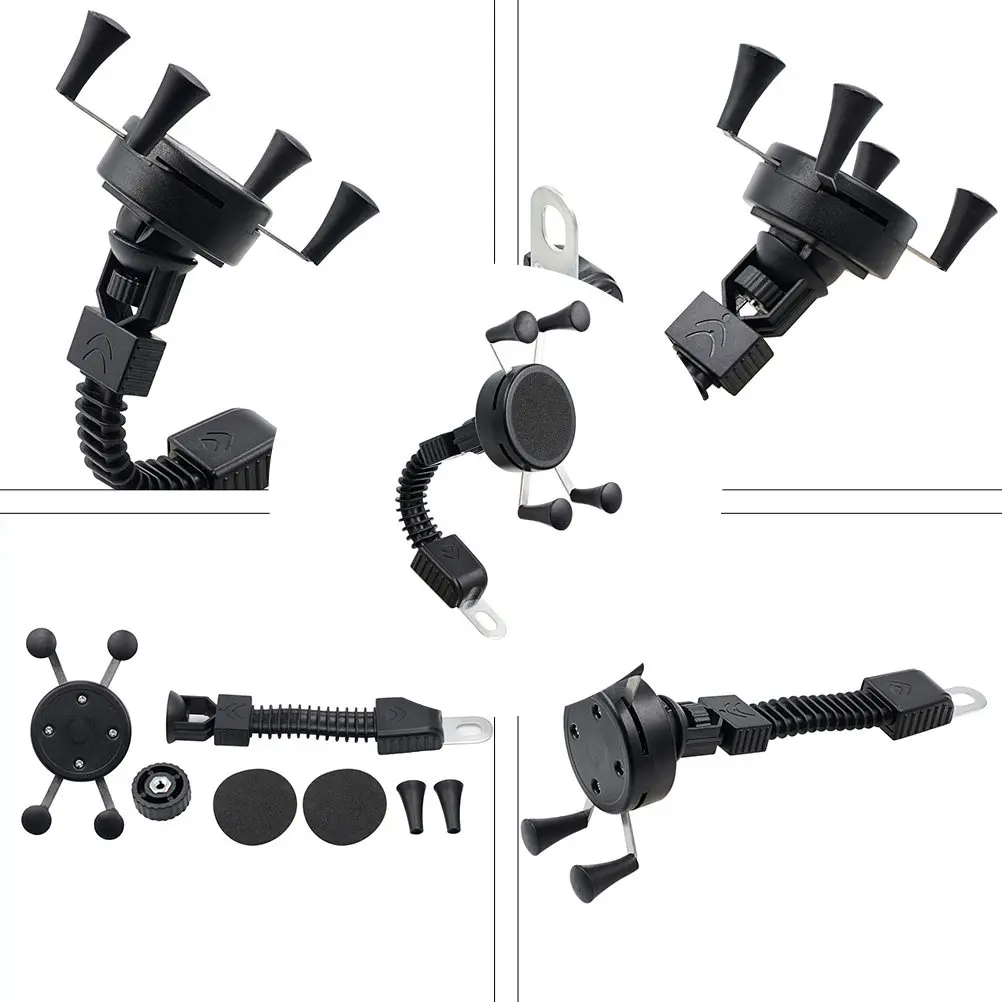 

Профессиональный X-образный держатель для телефона на мотоцикл, ударопрочный кронштейн для крепления к зеркалу заднего вида, устойчивая подставка для телефона