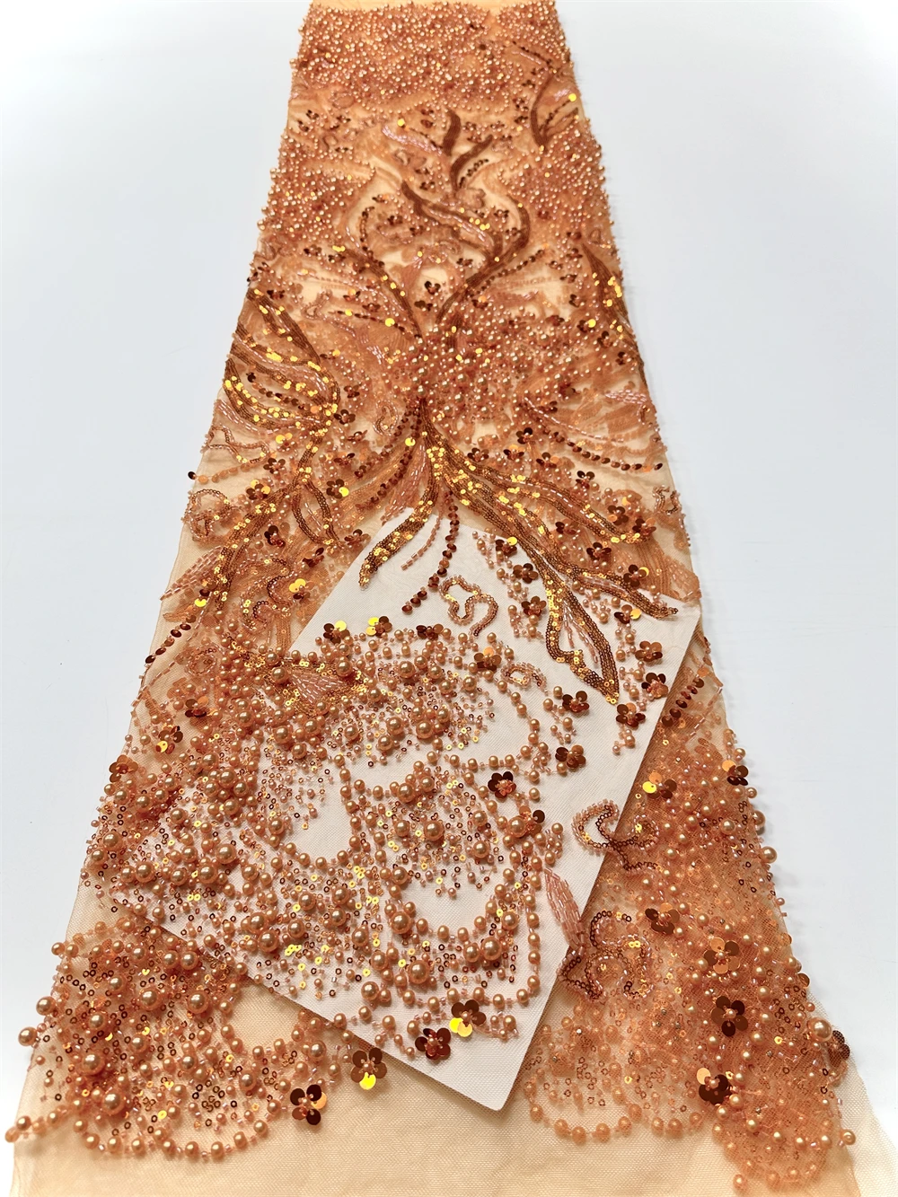 

Африканская тяжелая кружевная ткань с бисером, высококачественная французская шифоновая ткань с блестками для нигерийских женщин, свадебный стиль, материал для шитья