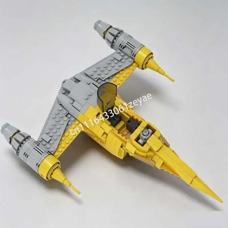 NEW 466 PCS MOC Space Fighter Starship Model Creative Science Fiction Building Blocks DIY Assembly Puzzle Educational Toy Gifts