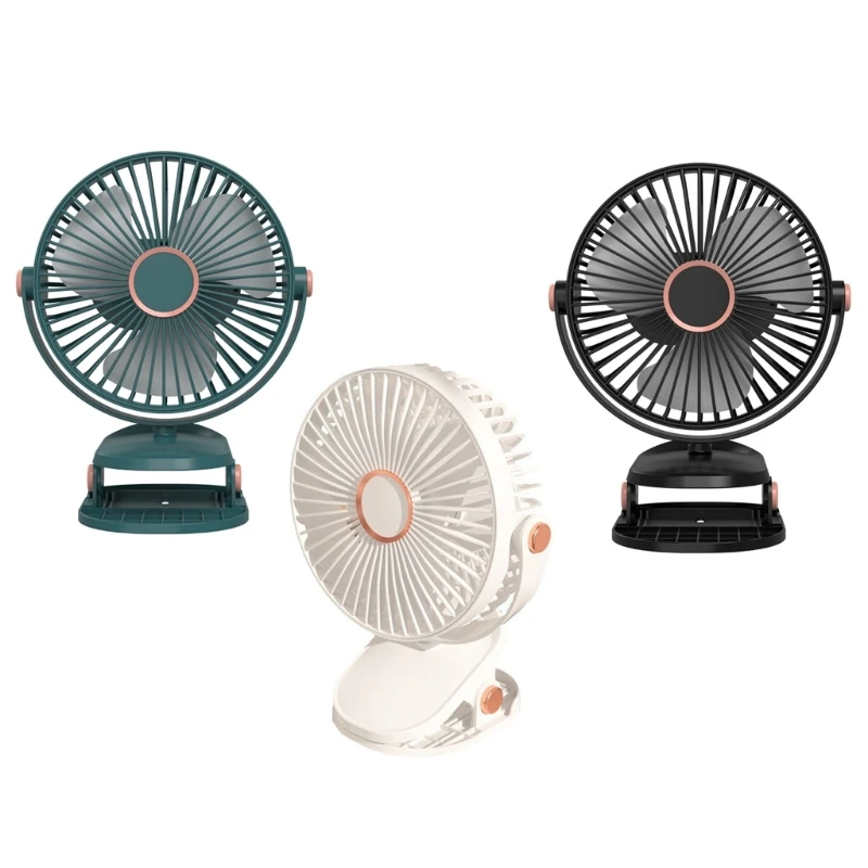 

D0AB Desktop Fan Clip 360Degree Adjustable USB Charging Mini Quiet Fan Cooling