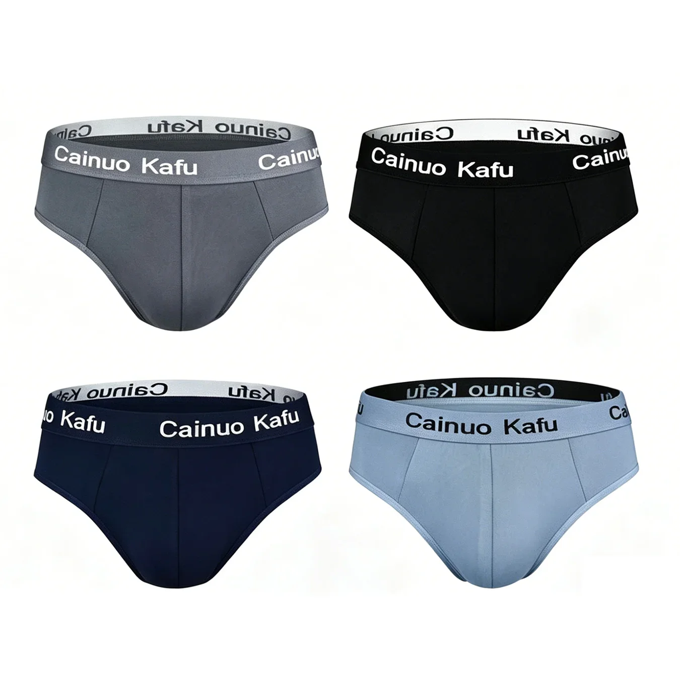 4pcs/lot Fashion Men Briefs with Pouch Breathable Underwear Trunks U Convex Design Male Underpants Plus Size L-7XL Men Panties