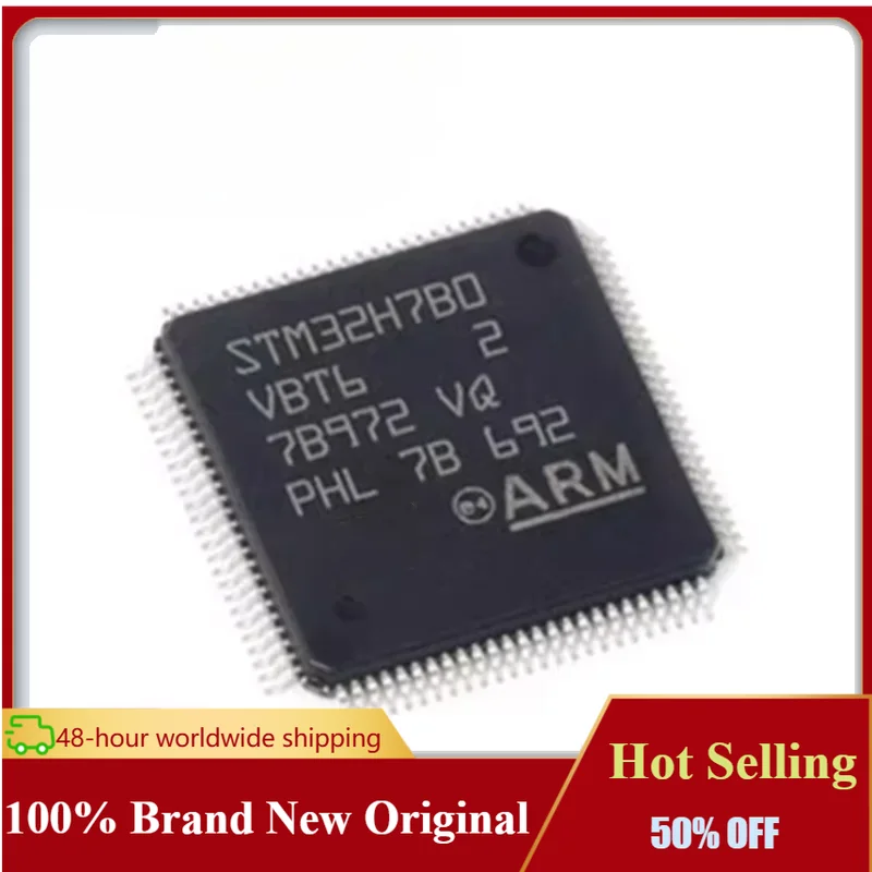 2PCS STM32H7B0VBT6 STM32H723VGT6 STM32H723VET6 STM32H750VBT6 STM32H7B0 STM32H723 STM32H750 LQFP New Original Chip