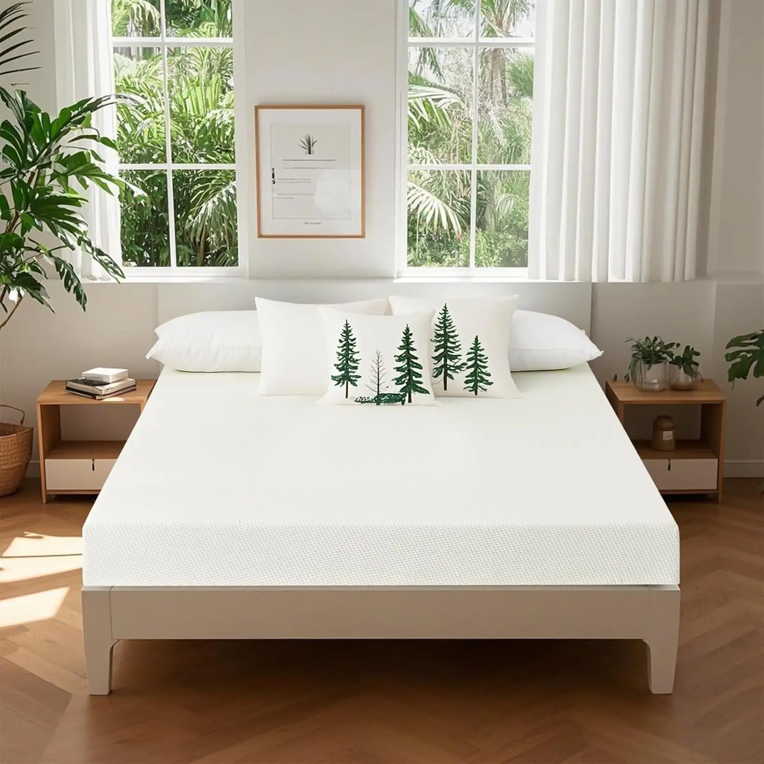 

5 Inch Green Tea Twin Mattress in-a-Box Medium-Firm Memory Foam Mattress for Pressure Relief Removable and Washable Cover CertiP