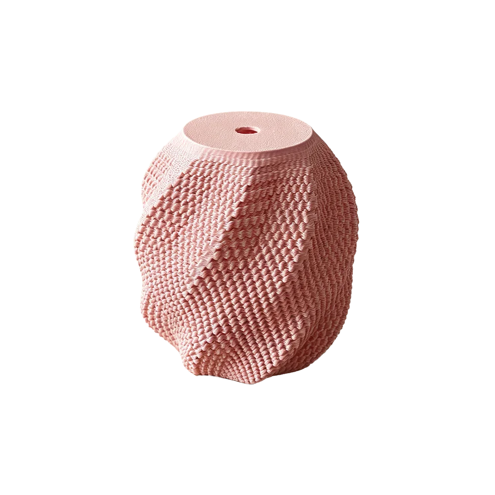 Exquisite 3D Printed Lampshade Decorative Layered Wave Texture Design Desk Lamp Lampshade Shock-resistant Soft Light
