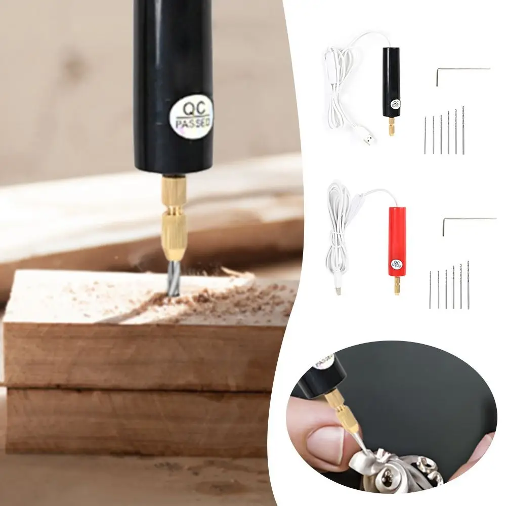 Handheld Mini Electric Drill Portable DIY Electric USB Electric Drill Jewelry Engraving Pen For Epoxy Resin Jewelry Making