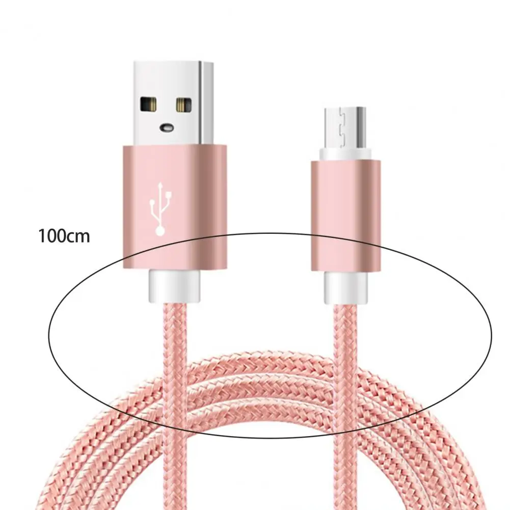 Copper Core Nylon Braided Cord Anti-winding Phone Data Cable Micro USB Interface 2A Fast Charging Cable for Android