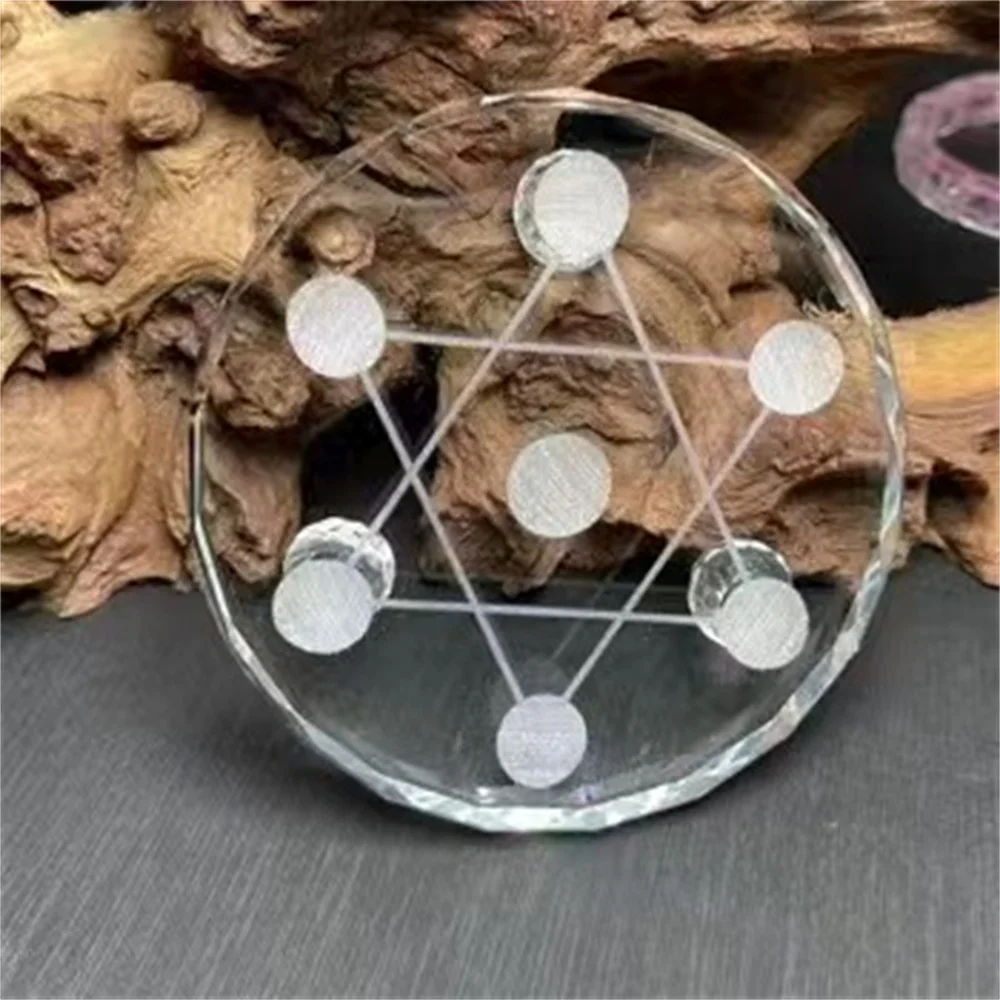 Crystal Ball Sphere Seven Star Array Plates k9 Glass disk