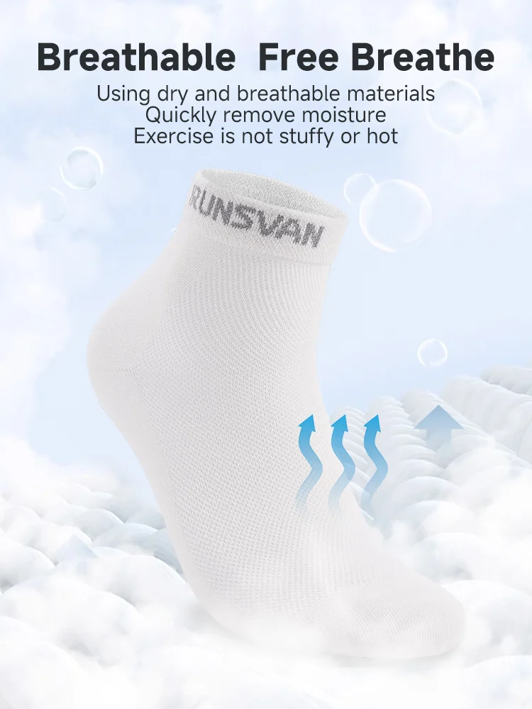 IRUNSVAN Calzini bianchi traspiranti da uomo resistenti all'usura, resistenti allo sporco, facili da pulire, calzature comode per l'uso quotidiano