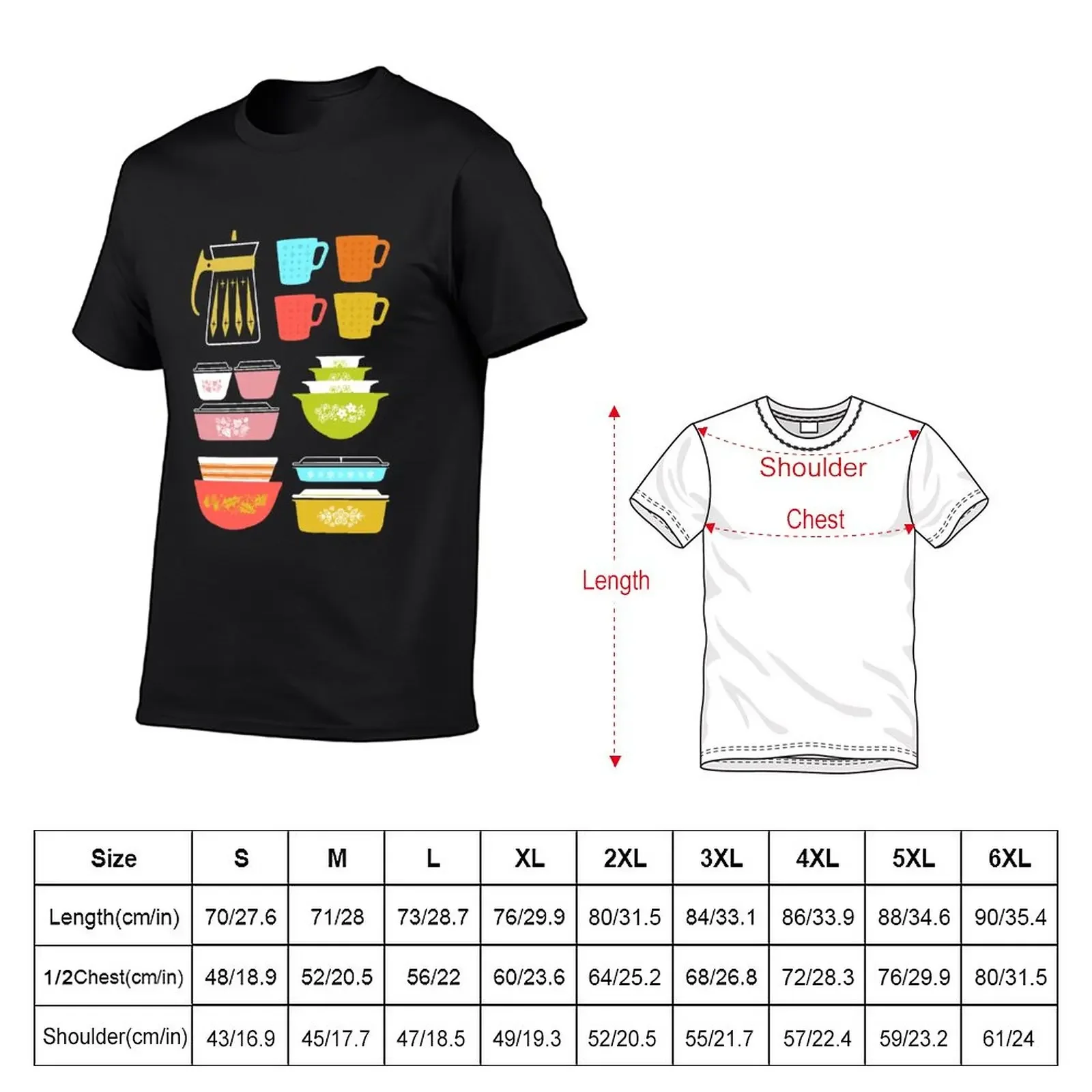 Pyrex Pretties - Vintage Glass Kitchenware T-Shirt plain cute tops tees mens graphic t-shirts