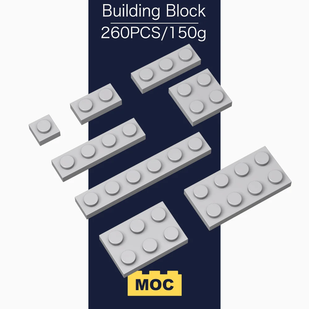 Bloco de construção peças moc 3024/1x1 3023/1x2 3623/1x3 3710/1x4 3666/1x6 3022/2x2 3020/2x4 quebra-cabeça diy brinquedos infantis