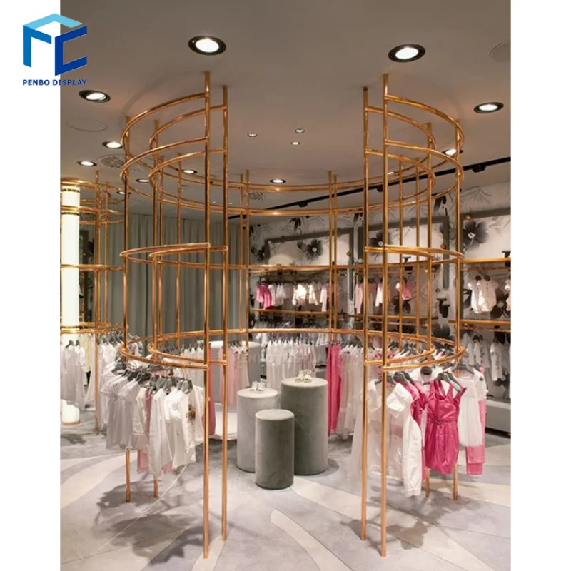 

2025customized. boutique cute clothing furniture stores shop dress display wall fitting