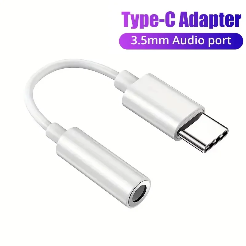 

USB C to Audio Adapter Type C to 3.5mm Female Headphone Jack Hi-Res Cable Digital Audio Adaptor Earphone Cable Conver For Phone