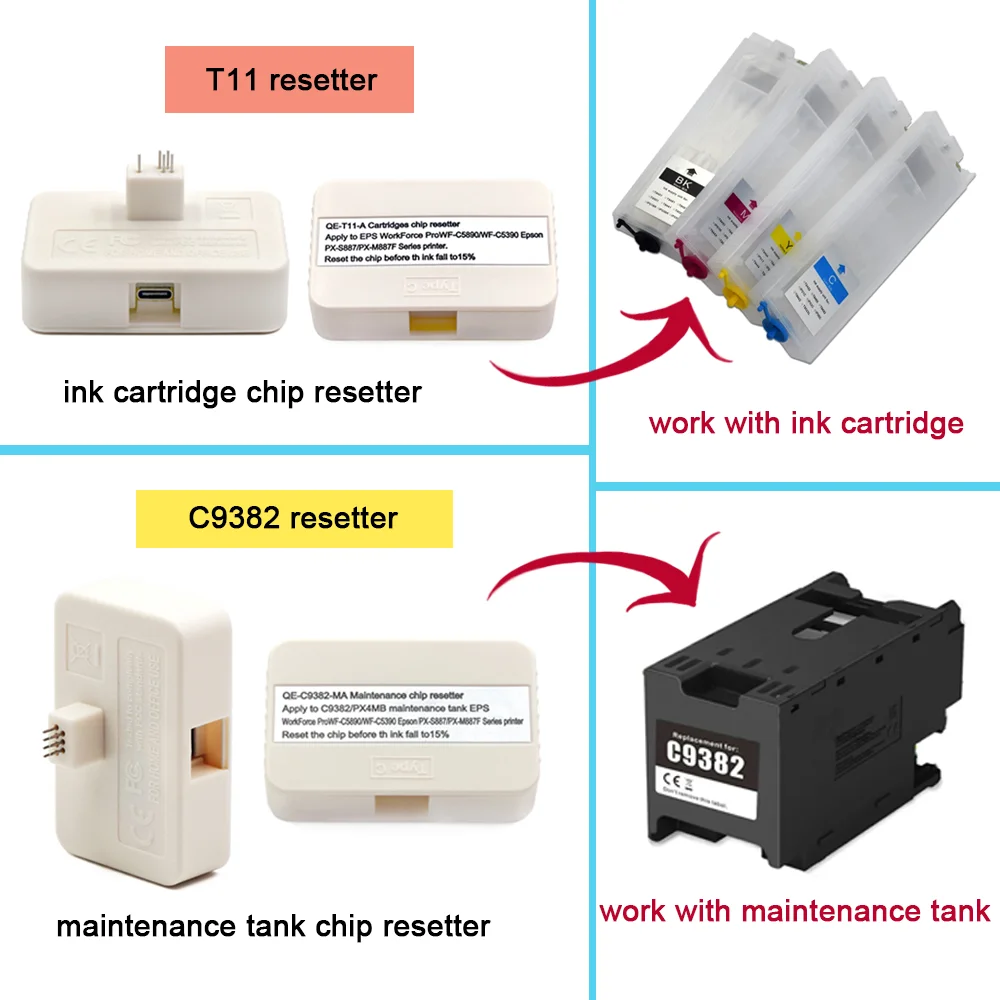 C9382 Chip resetter Maintenance Box Chip Resetter For Epson WorkForce C5890 WF-C5390 C5390 C5890 PX-S887 PX-M887F Printer