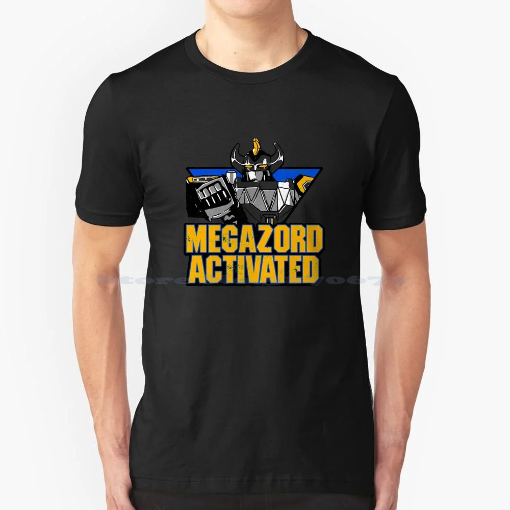 Megazord-Camiseta activada 100% algodón, camiseta Verde Ranger Red Ranger Super Sentai Pink Ranger Blue Ranger Yellow Ranger Black