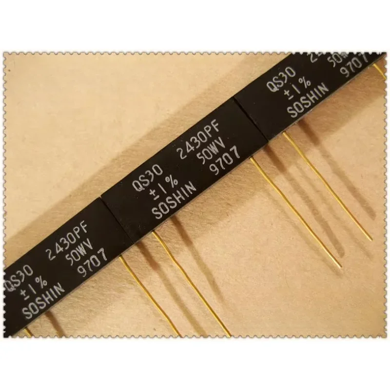 5PCS/10PCS SOSHIN QS30 2430pF/50V 1% gold-plated pin film capacitor replace 2400pF/50V