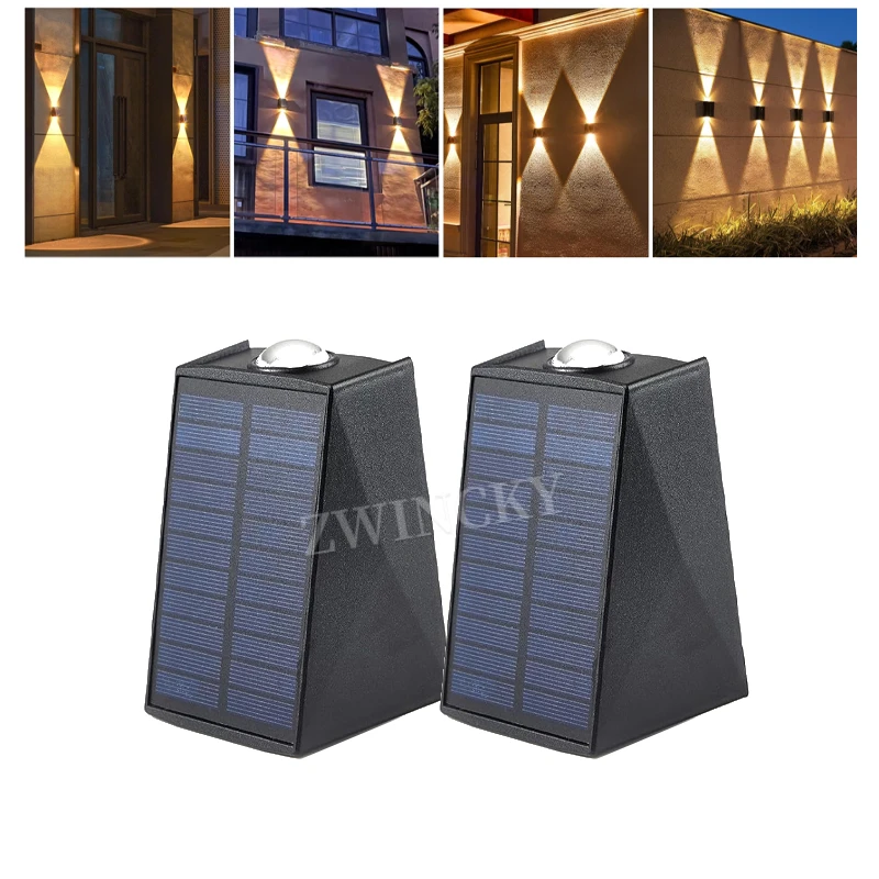 

Solar Outdoor Wall Lights Up and Down Outdoor Lamp Solar Wall Sconces Lights IP65 Waterproof Solar Exterior Lights House Garage