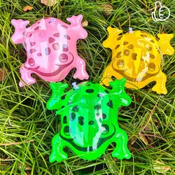 S/M/L Inflatable Glowing Animal Blow Up Toys Funny Cute Luminous Inflatable Green Balloon Frog Children Kids Gifts