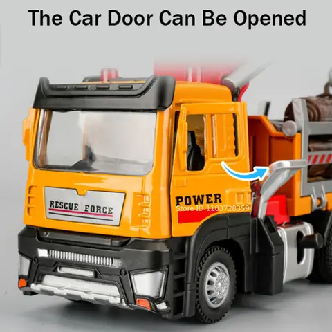 1:32 Miniatyr Timmertransport Lastbil Modell Leksaker Legering Gjuten Ingenjörsfordon Ljud Ljus Dragback Leksak Presenter För Pojke 10 best sales 1 styckgjuten lastbil i skala 32 - №3