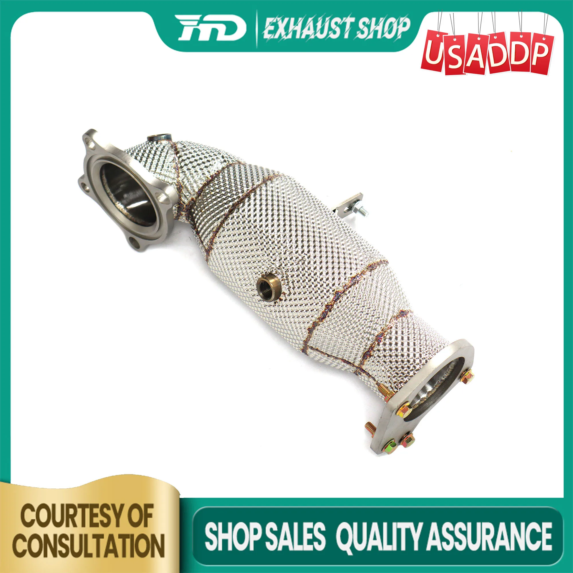 

for Chevrolet Malibu Downpipe 2.0T SS304 Exhaust Free upgrade of heat shield High performance HMD