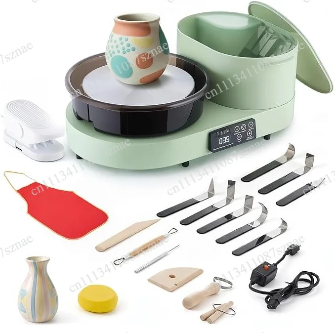 New Variable Speed Pottery Wheel for Clay Throwing, Stepless Adjustment Electric Ceramic Machine for Home Studio