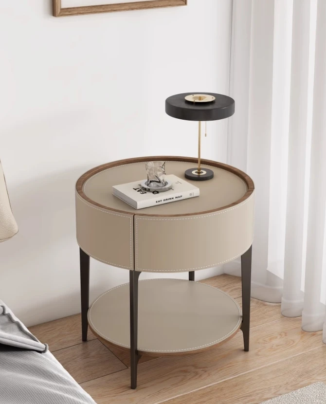 Unique Design Bedside Table Modern Aesthetic Italian Luxury Style Nightstands Drawers Storage Mesita De Noche Bedroom Furniture