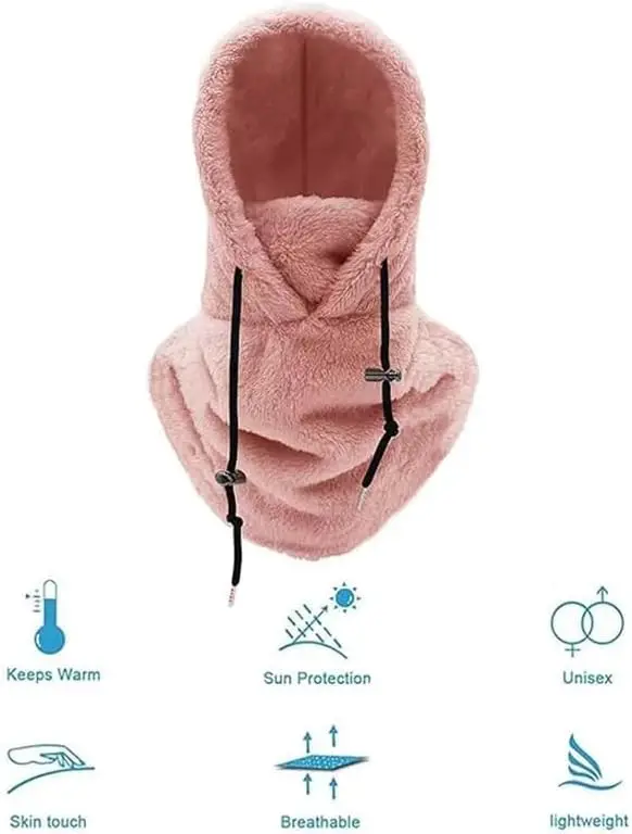 Maschera da sci con cappuccio, maschera invernale resistente al vento, casco scaldacollo termico traspirante, sciarpa calda per cappello con copertura per il viso