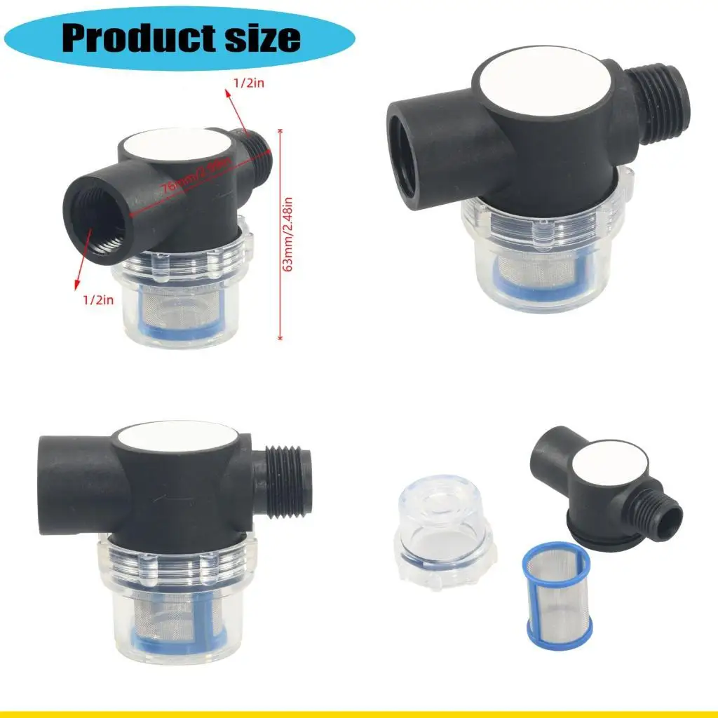 SZCH Threaded Inline Water Filter For Campers Tanks 1/2Inch Connection Strainer Water Purifier Fitting