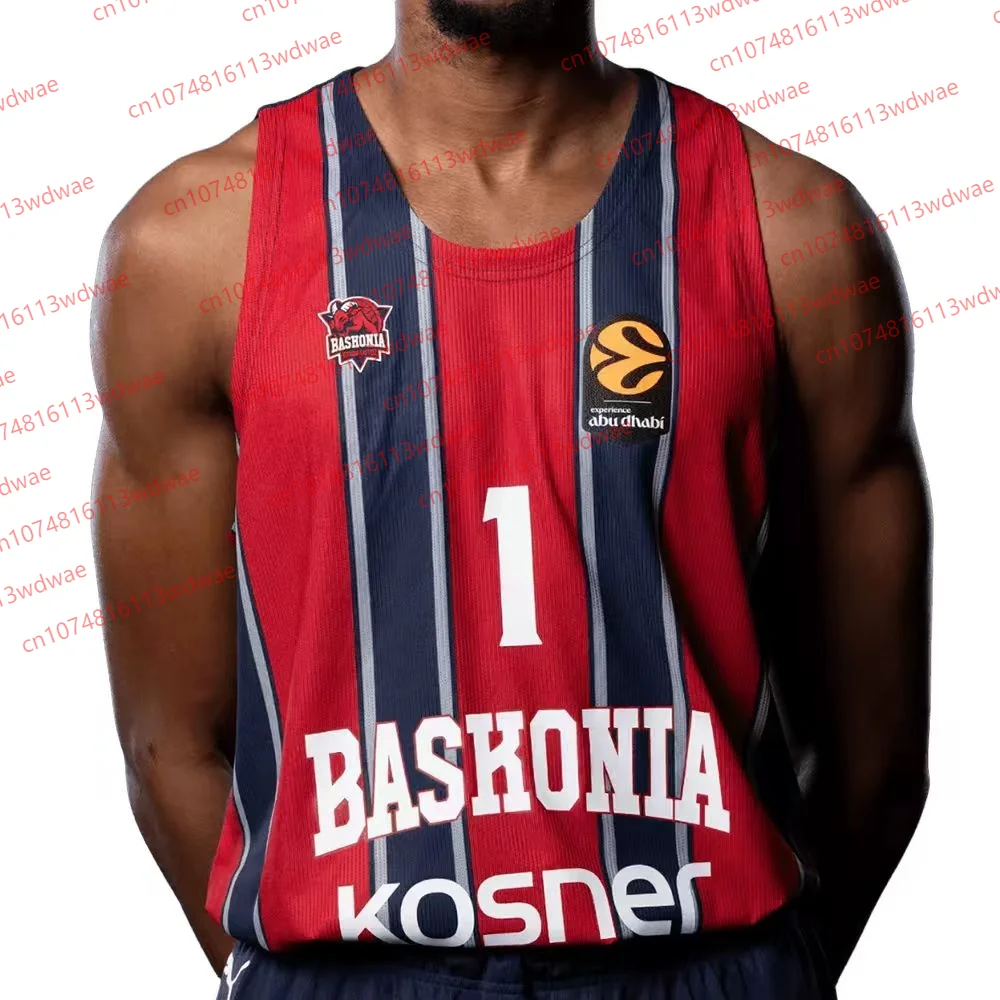 دوري كرة السلة الإسباني جيرسي 25 كرة السلة سترة رياضية Baskonia كرة السلة جيرسي كيت ماركوس هوارد 0 جيرسي كيت طفل المحملة